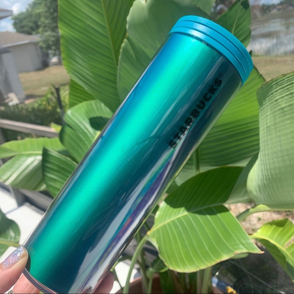 Starbucks Aqua Blue Iridescent Cup Hot Cold Ombre Tumbler 16oz Insulated NWT - Picture 16 of 16